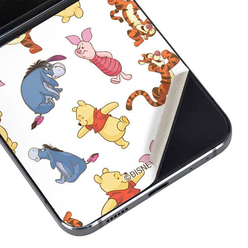 Disney Winnie the Pooh Character Pattern Galaxy Z Flip5 5G Skin